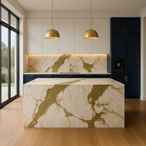 A Natural Stone Masterpiece of Elegance and Strength - Elevate your space with the ethereal beauty of Cristallo Iceberg Quartzite
