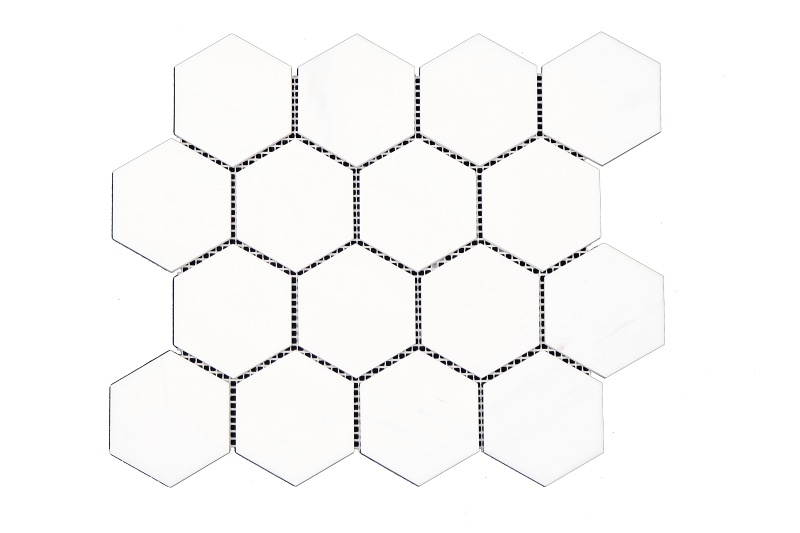 Ariston White Hexagon Tile