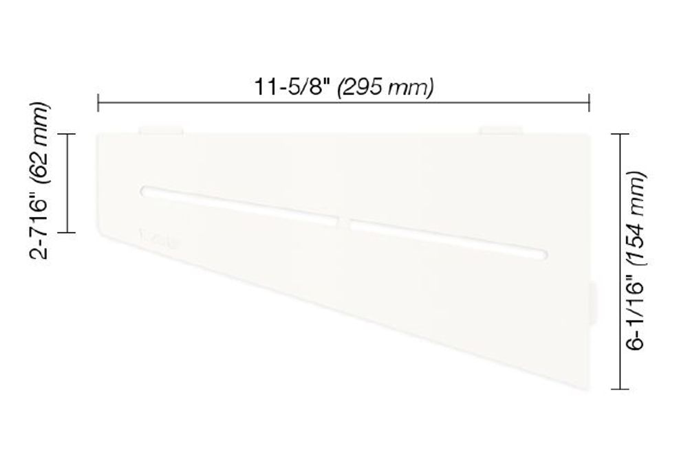 Schluter SHELFE Quadrilateral Corner Shelf Pure Design Aluminum